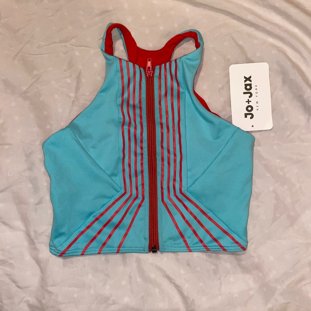 Teal and red JO&JAX kids Dancewear set. Tag still on clothing, perfect condition